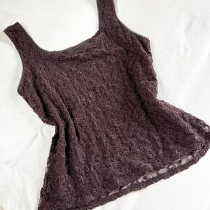 brown lace fairy tank  90s coldwater creek lace tank size large